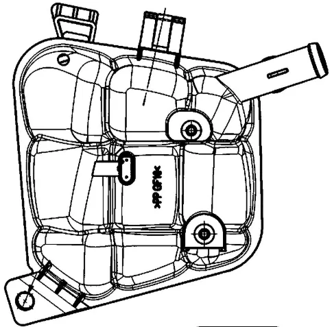 CRT 231 000S – CLEVITE 77 Coolant Reservoir, OE Replacement - view 2
